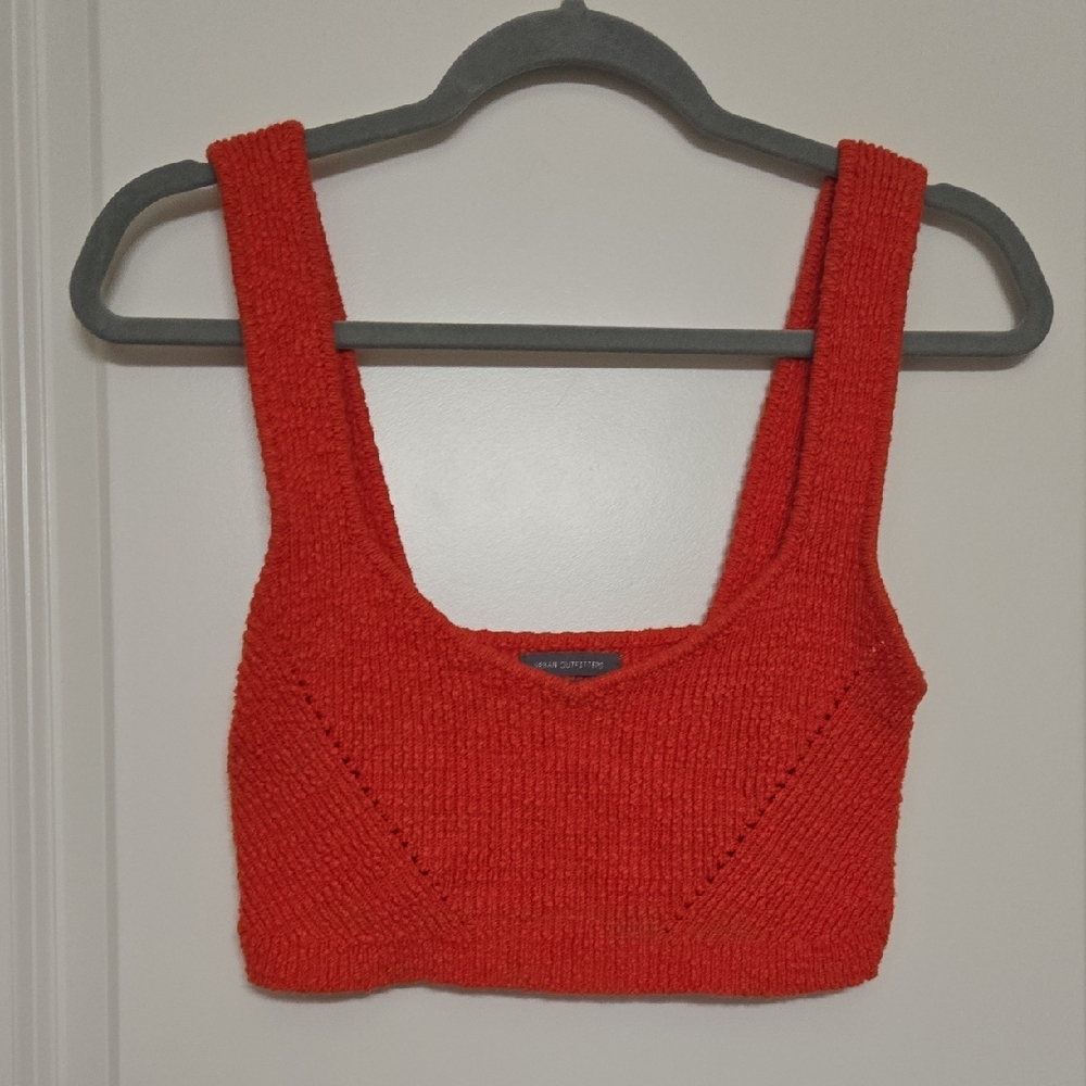 Urban Outfitters Vibrant Red Knit Crop Top